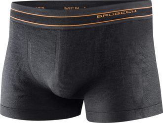 Brubeck Mens Merino wool boxer shorts mens thermal underwear mens anti chafing breathable antibacterial underwear. Dark Grey
