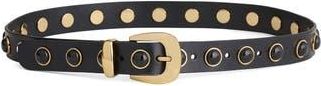 Madewell Cabochon Studded Leather Western Belt in True Black Multi at Nordstrom Rack, Size Small