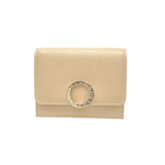 Bulgari Bvlgari Bvlgari Beige Leather Wallet (Tri-Fold) (Pre-Owned)