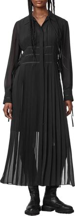 AllSaints Kass Shirtdress in Black at Nordstrom, Size 2
