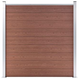vidaXL Valla De Jard&iacute;n De Wpc Marr&oacute;n 180x186 Cm Vidaxl