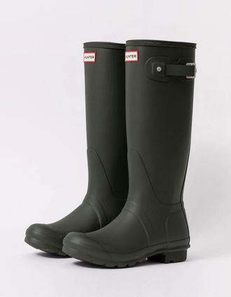 Hunter Womens Hunter Original Tall Womens Wellies - Dark Olive - Green - Size: 5