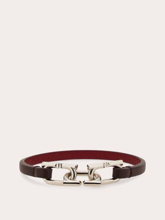 Ferragamo Men Bicolor Gancini bracelet Brown