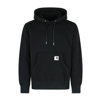 sacai Heren, Sweatshirts & Hoodies, Zwart, Maat: 2XL Katoen