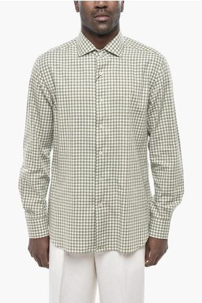 Corneliani ID Vichy Check Shirt With French Collar size 38