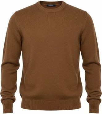Dondup Round-neck Knitwear, male, Brown, Size: XL maglieria e felpe poliestere