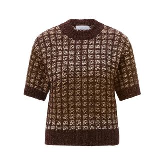 Rich & Royal CNK Open Lace Stitch - Knitwear - Mujer - Marr&oacute;n - L