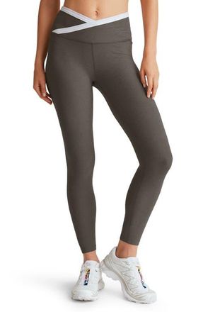 Beyond Yoga Spacedye Outlines High Waist Midi Leggings in True Gray Heather/cl at Nordstrom, Size X-Large