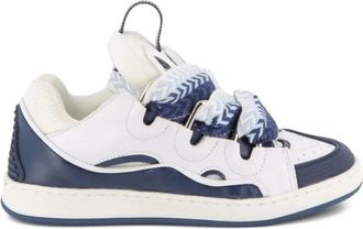 Lanvin Leather Sneakers - Dames - Sneakers - Blauw - 35 EU - Leer - Schoenen