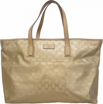 Gucci Beige Pvc Tote Bag (Pre-Owned)