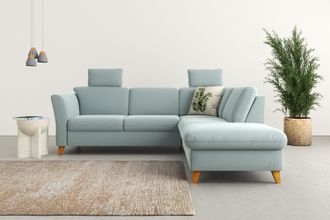 HOME AFFAIRE Ecksofa »Trelleborg L-Form« Federkern-Polsterung, wahlweise mit Bettfunktion und Stauraum