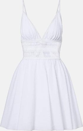 Poupette St Barth Emilie bow-detail cotton minidress