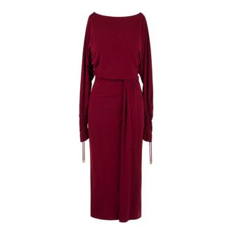 Max Mara Kleedjes, Dames, Rood, XL, Midi Jurken