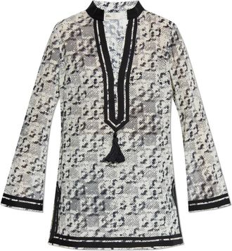 Tory Burch Dames, Blouses & Shirts, Wit, Maat: XS Katoen