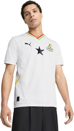 Puma Mens Ghana Home Shirt 2025 Adults White/Yellow XXL
