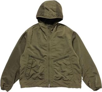 Beams Plus Garment Dye Hood Blouson - Heren - Zomerjassen - Groen - L - Nylon - Jassen
