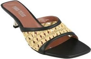PARIS TEXAS Lorena Slide Sandal in Naturale-Black at Nordstrom Rack, Size 6.5Us / 36.5Eu
