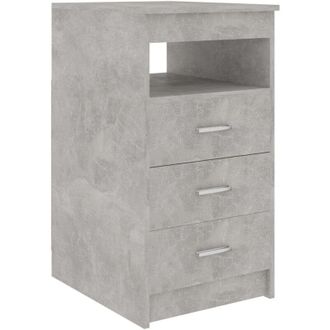 vidaXL Cajonera De Madera Contrachapada Gris Hormig&oacute;n 40x50x76 Cm Vidaxl