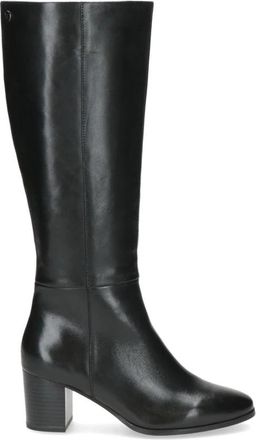 Caprice Lange Laarzen - Dames - Laarzen met Hak - Zwart - 37 1/2 EU - Leer - Schoenen