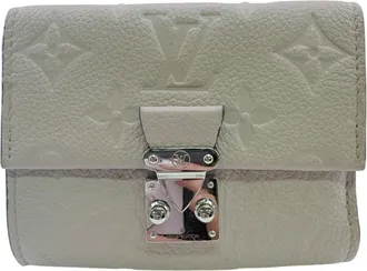 Louis Vuitton Beige Monogram Monogram Empreinte Wallet (Tri-Fold) (Pre-Owned)