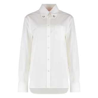 Valentino Garavani Cotton Poplin Shirt - female - Valentino Garavani - Shirts - White - XS - Blouses & Shirts