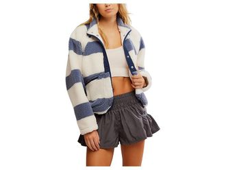 Free People Movement Rocky Ridge Jacket Womens Jacket Rugby Stipes Ivory : XL (Womens 14), Polyester