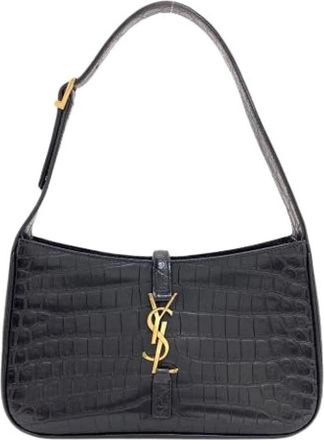 Saint Laurent Pre-owned Vintage Schoudertas - Dames - Vintage Schoudertas - Zwart - ONE Size - Leer - Vintage