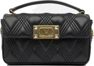 Valentino Garavani Quilted Top Handle Bag - Dames - Handtassen - Zwart - ONE Size - Leer - Tassen