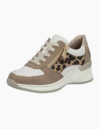 Rieker Womens Rieker Womens Casual trainer N4308-64 in beige multi - Cream - Size: 3