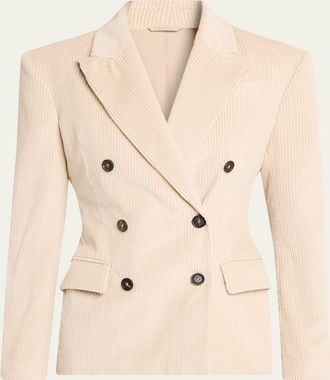 Brunello Cucinelli Cotton Corduroy Double-Breasted Jacket