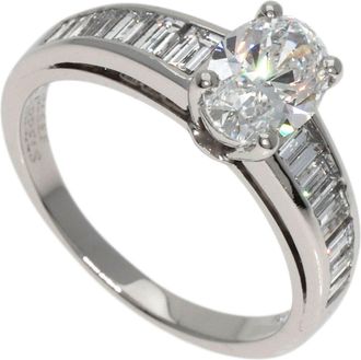 Van Cleef & Arpels Platinum Band Ring (Pre-Owned)