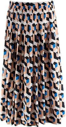 Dries Van Noten Dries Van Noted Geometric Printed Midi Skirt Size M