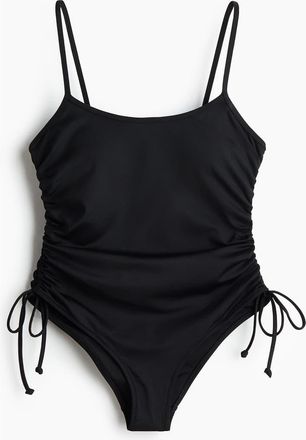 H&M Padded-cup High Leg Swimsuit in Black at Nordstrom, Size X-Small