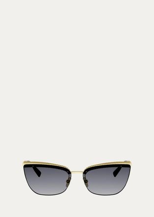 Bulgari Tubogas 61MM Cat-Eye Sunglasses