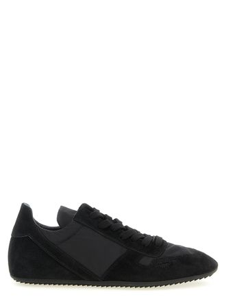 Rick Owens Black Calfskin Athletic Mens Sneakers