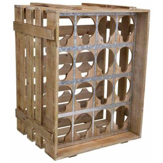 Wanderlust Deco Wanderlust Deco - Caj&oacute;n Botellero De Madera Marr&oacute;n 41x32x55