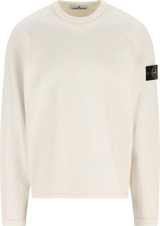 Stone Island Maglione girocollo con lavorazione a nido dape - Toni neutri