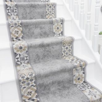 Runrug Stair Runner Carpet - Durable, Non-Slip, 5.4mm - Murcia in Grey | Size: 80 cm x 660 cm