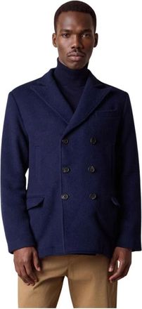 Brooks Brothers Peacoat Doppio Petto - - Jackets - Uomo - Blu - 2XL