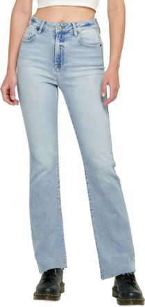 Hidden Jeans Ryan High Rise Bootcut With Slit Jeans In Light Blue