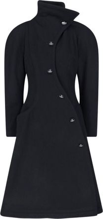 Vivienne Westwood Black Fitted Flared Coat