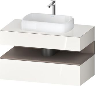 Duravit Duravit - Qatego Consola Mueble Bajo Lavabo, 1 Extra&iacute;ble, 1 Caj&oacute;n
