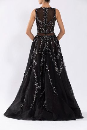 Saiid Kobeisy Tulle Dress With Beading
