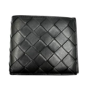 Bottega Veneta Black Leather Wallet (Bi-Fold) (Pre-Owned)
