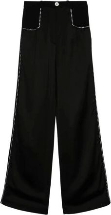 Sonia Rykiel Broeken, Dames, Zwart, M, Logo-patch Hoodie