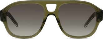 Givenchy Day 55mm Gradient Pilot Sunglasses in Light Green /Gradient Green at Nordstrom