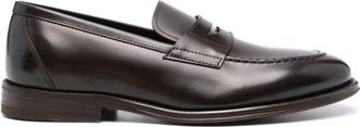 Henderson Baracco penny-slot leather loafers - men - Leather/Leather/Calf Leather - 42 - Brown