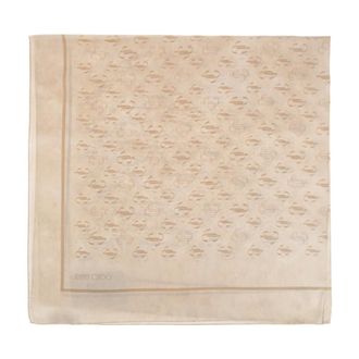 Jimmy Choo London Zijden sjaal - Dames - Accessoires - Beige - Maat: ONE Size Zijde