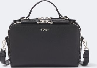 Fendi Suede-lined leather crossbody bag