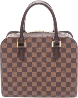 Louis Vuitton Pre-owned Monogram Canvas Handtas - Dames - Vintage Handtas - Bruin - ONE Size - Leer - Vintage